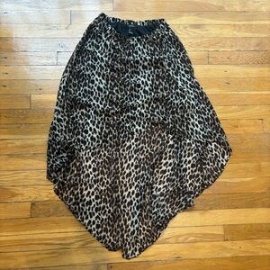 Forever 21 Brown Leopard High Low Skirt